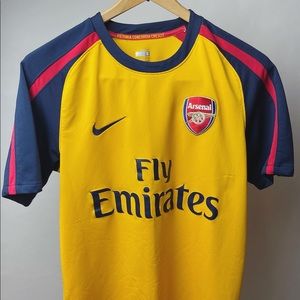 Arsenal Football Shirt Soccer Jersey Yellow Sz S